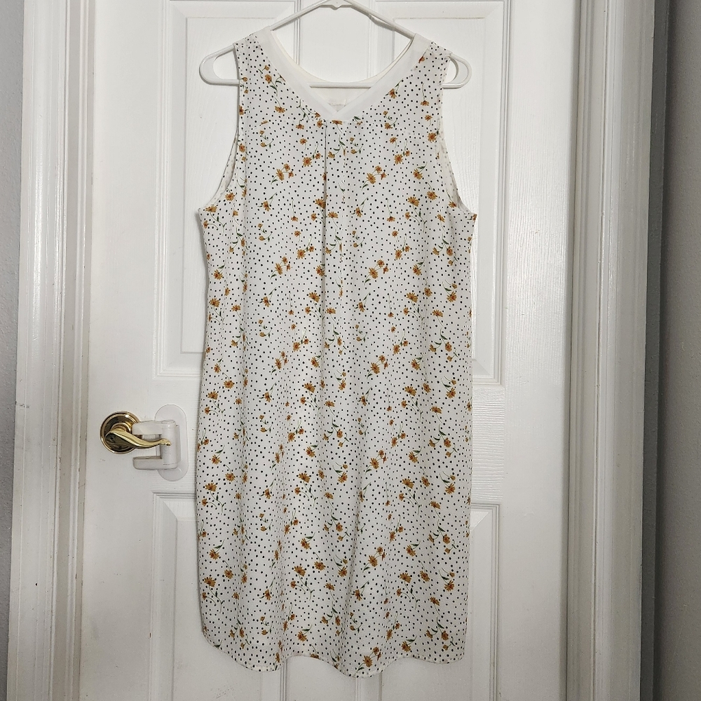 Monk & Lou DRESS white Size L FLORAL